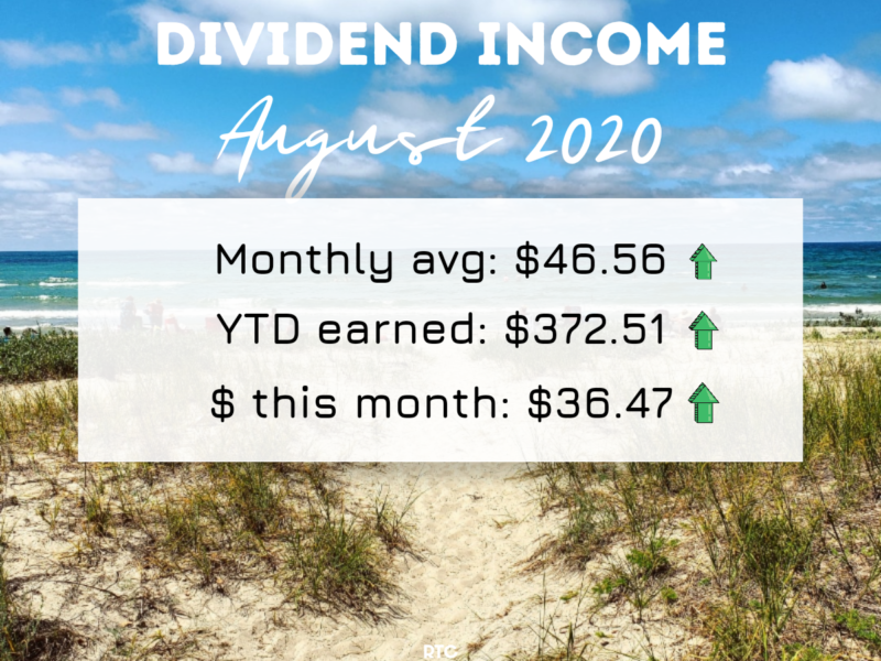 Dividend Income Report August 2020