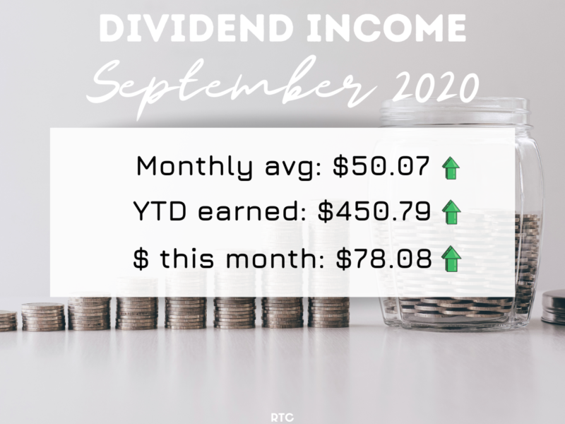 Dividend Income Update September 2020