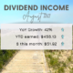 Dividend Income August 2021 — 42% YoY Growth
