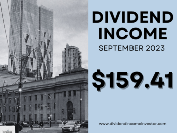 Dividend Income September 2023 — $159.41