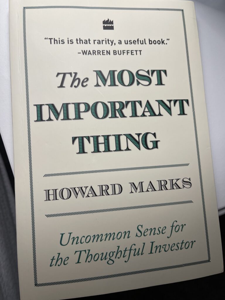 The Most Important Thing book by Howard Marks